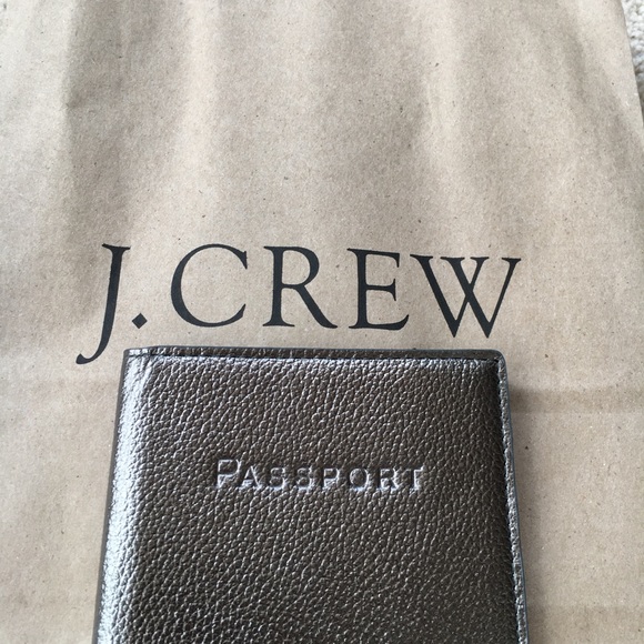 J. Crew Bags J Crew Leather Passport Case Metallic Green New Poshmark